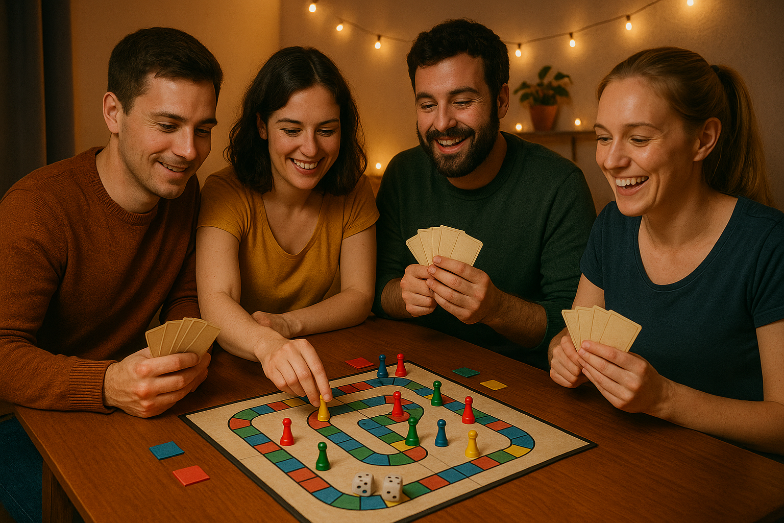 Planszówki — stół z grami